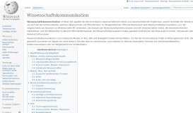 
							         Wissenschaftskommunikation – Wikipedia								  
							    