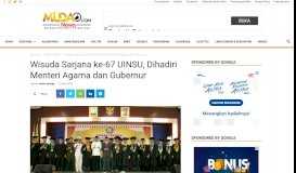 
							         Wisuda Sarjana ke-67 UINSU, Dihadiri Menteri Agama dan Gubernur ...								  
							    