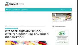 
							         wit deep primary school, witfield boksburg boksburg ... - Student Portal								  
							    