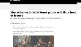 
							         Witcher 3 patch fixes a host of issues - Digital Spy								  
							    
