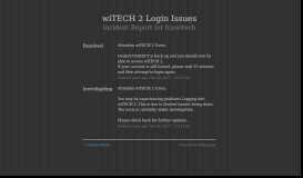 
							         wiTECH 2 Login Issues - fcawitech Status								  
							    