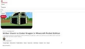 
							         Wither Storm vs Ender Dragon in Minecraft Pocket Edition - YouTube ...								  
							    