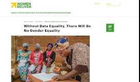 
							         Without Data Equality, There Will Be No Gender Equality – Women ...								  
							    