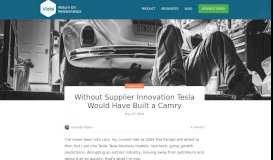 
							         Without Supplier Innovation Tesla Would Have Built a Camry - Vizibl ...								  
							    