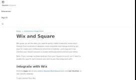 
							         Wix and Square | Square Support Centre - AU								  
							    