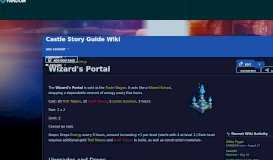 
							         Wizard's Portal | Castle Story Guide Wiki | FANDOM powered by Wikia								  
							    