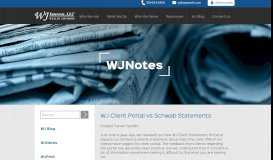 
							         WJ Client Portal vs Schwab Statements - WJ Interests								  
							    