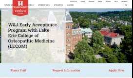 
							         W&J Early Acceptance Program with Lake Erie College of Osteopathic ...								  
							    