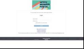 
							         WKSU Member Portal								  
							    
