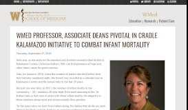 
							         WMed professor, associate deans pivotal in Cradle Kalamazoo ...								  
							    