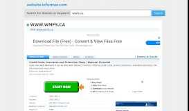 
							         wmfs.ca at WI. Credit Cards, Insurance and Protection Plans ...								  
							    
