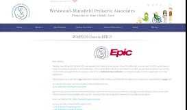 
							         WMPEDS Goes to EPIC!! - Westwood-Mansfield Pediatric Associates								  
							    