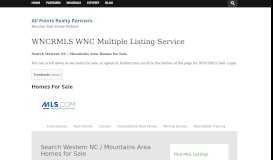 
							         WNCRMLS WNC Multiple Listing Service								  
							    