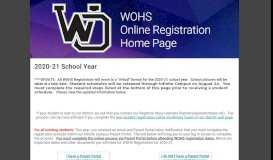 
							         WOHS Registration								  
							    