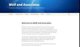 
							         Wolf and Associates | Facilitation, Strategic Planning, Watershed ...								  
							    