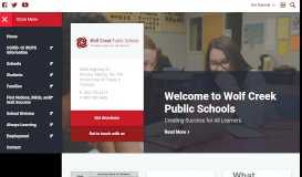 
							         Wolf Creek Public Schools: Home								  
							    