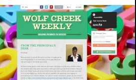 
							         Wolf Creek Weekly | Smore Newsletters for Education								  
							    