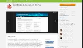 
							         Wolfram Education Portal Reviews | edshelf								  
							    