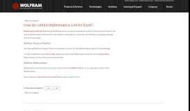 
							         Wolfram Support Quick Answers : How do I obtain Mathematica Link ...								  
							    