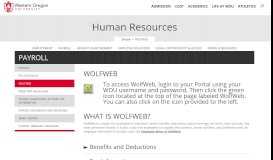 
							         WolfWeb – Human Resources - Western Oregon University								  
							    