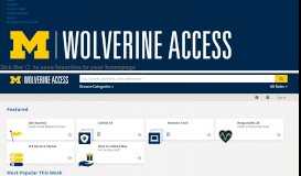 
							         Wolverine Access: Home - University of Michigan								  
							    