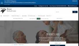 
							         Women's Care in Central Denver | Rose Medical Center								  
							    