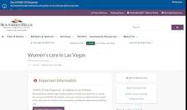 
							         Women's Care in Las Vegas | Southern Hills Hospital & Medical Center								  
							    