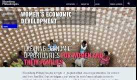 
							         Women's Economic Development | Bloomberg Philanthropies								  
							    