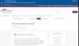 
							         Women's Health Center | MountainView Hospital								  
							    