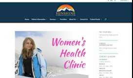 
							         Women's Health | Sunshine Community Health Center								  
							    