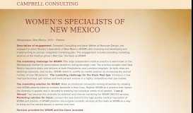 
							         Women's Specialists of New Mexico | Campbell Consulting								  
							    