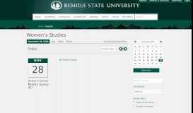 
							         Women's Studies | Bemidji State University Calendar / NTC Welcome ...								  
							    