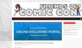 
							         WonderCon 2019 Exclusives Portal Changes - Friends of Comic Con								  
							    