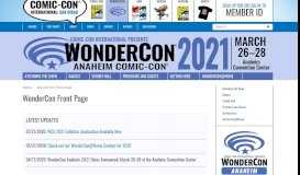
							         WonderCon Front Page | Comic-Con International: San Diego								  
							    