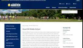 
							         Wood Hill Middle School | Andover Public Schools - Official Website								  
							    
