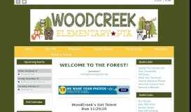 
							         WoodCreek Elementary PTA - Home Page								  
							    