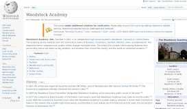 
							         Woodstock Academy - Wikipedia								  
							    