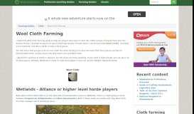 
							         Wool Cloth Farming Guide - WoW-professions.com								  
							    