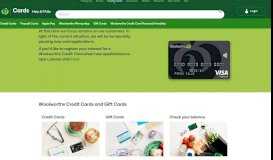 
							         Woolworths Credit Cards | Woolworths Cards								  
							    