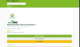 
							         Woolworths Pet Insurance Reviews (page 5) - ProductReview.com.au								  
							    