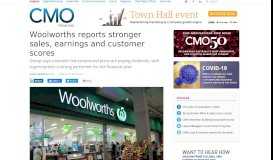 
							         Woolworths reports stronger sales, earnings and customer scores ...								  
							    