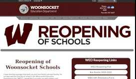 
							         Woonsocket Education Department: Home								  
							    