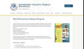 
							         Wor Wic Summer Scholars Program - Somerset County School District								  
							    