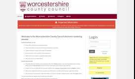 
							         Worcestershire County Council Electronic Tendering Site - Home								  
							    