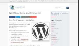 
							         WordPress Demo Site » Try WordPress without installing it								  
							    