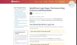 
							         WordPress Login Page, The Easiest Way to Access and ...								  
							    