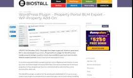 
							         WordPress Plugin – Property Portal BLM Export – WP-Property Add ...								  
							    