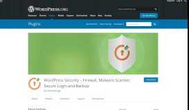 
							         WordPress Security – Firewall, Malware Scanner, Secure ...								  
							    