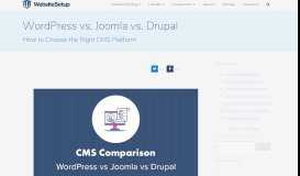 
							         WordPress vs Joomla vs Drupal - How to Create a Website								  
							    
