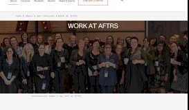 
							         Work at AFTRS | Australian Film Television and Radio School								  
							    